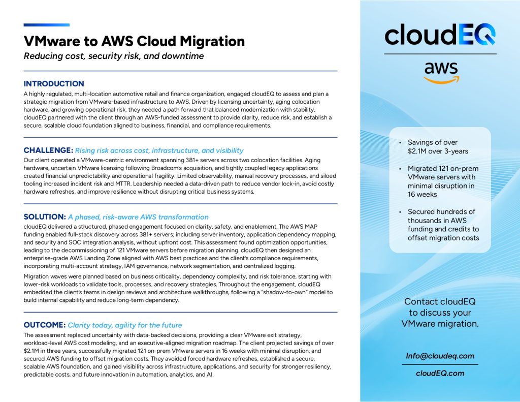 Migrating from VMware to AWS - Cloud Computing Development Services and ...